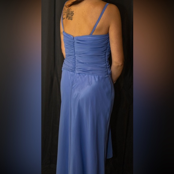 Blue corset chiffon dress - Picture 4 of 5